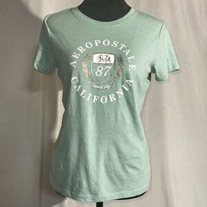 Classic Crew from Aeropostale, Size L, Pale Green, California Logo
